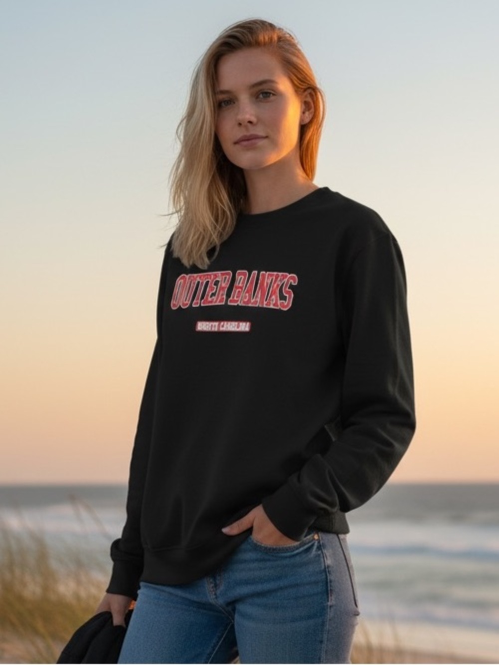 Outer Banks Black Crewneck Sweatshirt